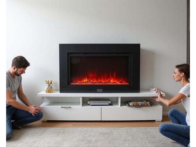 Chimenea eléctrica instalación limpia