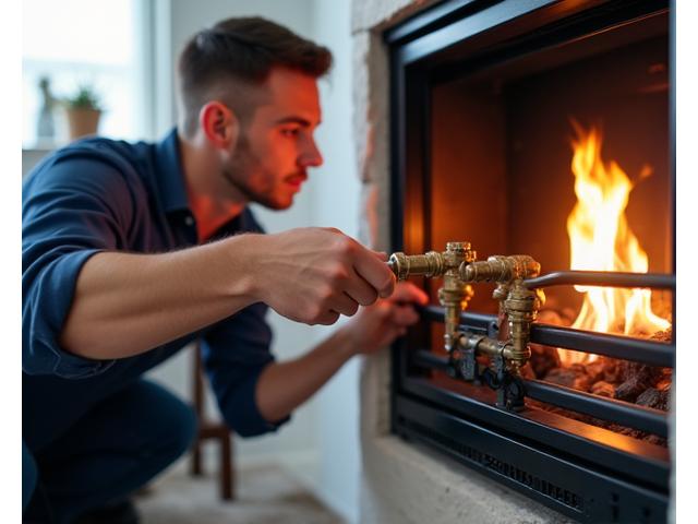 Instalación profesional de chimenea de gas